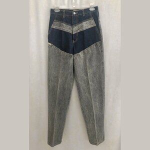 Vintage 80s I.O.U. Western Jeans Two Tone Rare Style Men's 28x34